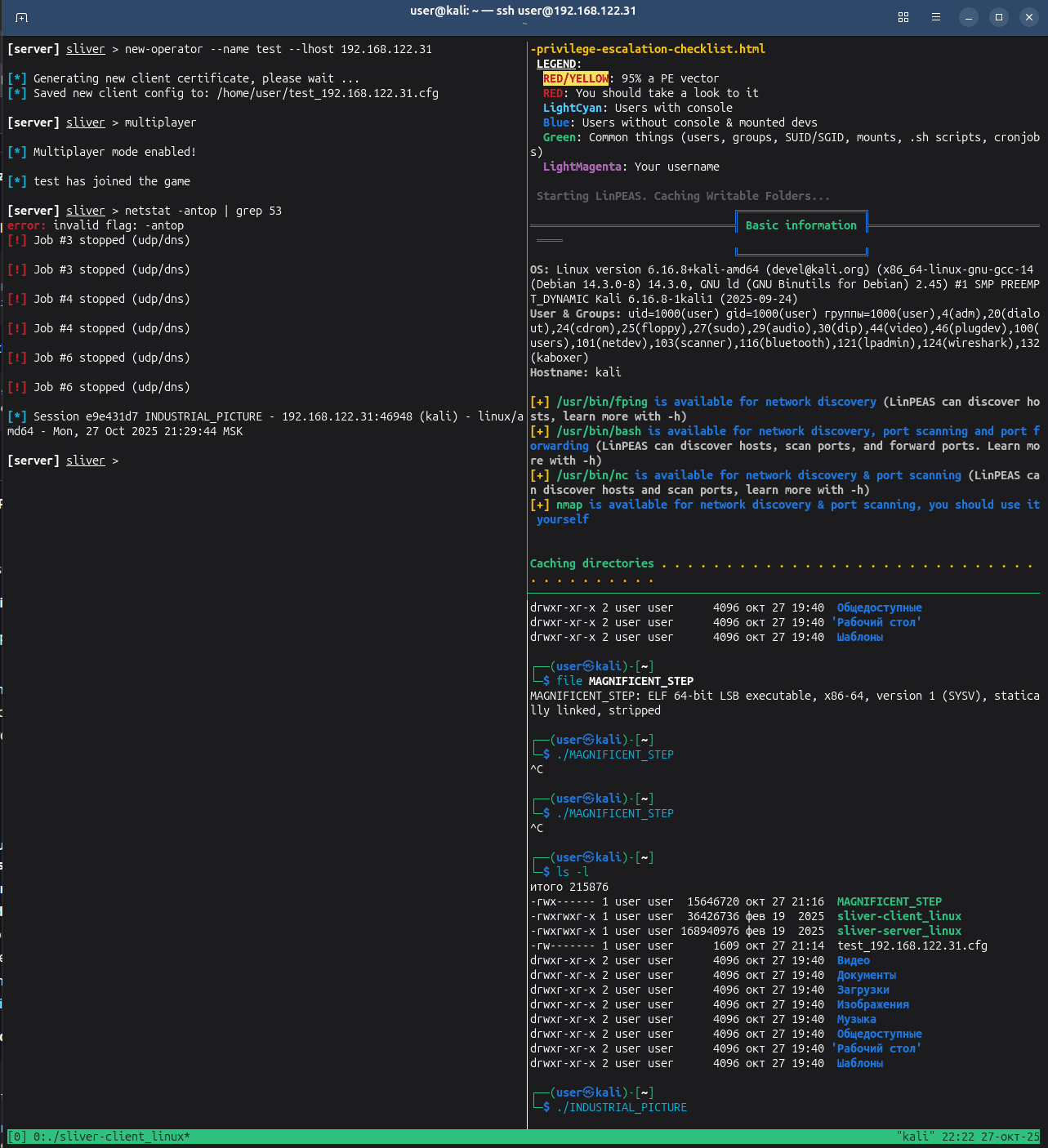 Sliver C2: изучение, демонстрация работы, детект